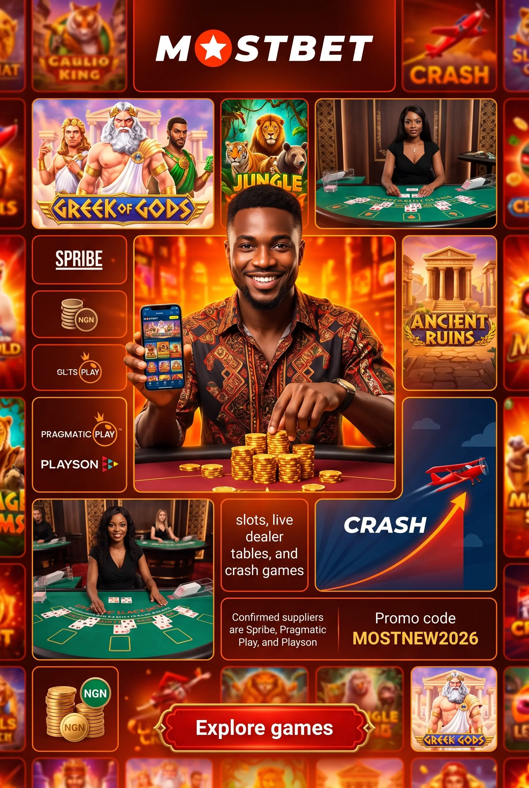 Scope of the Mostbet casino section