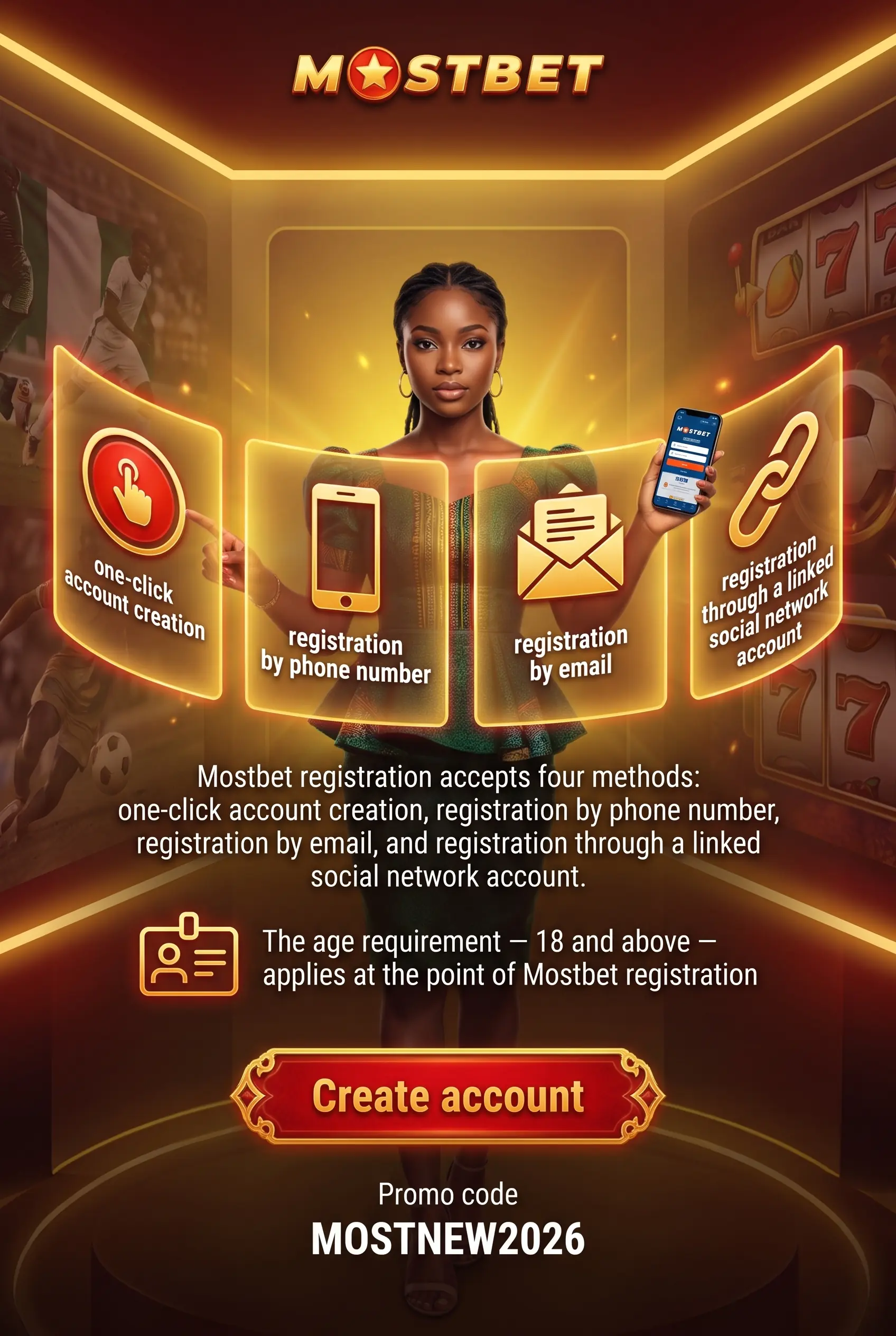 Account creation methods and requirements