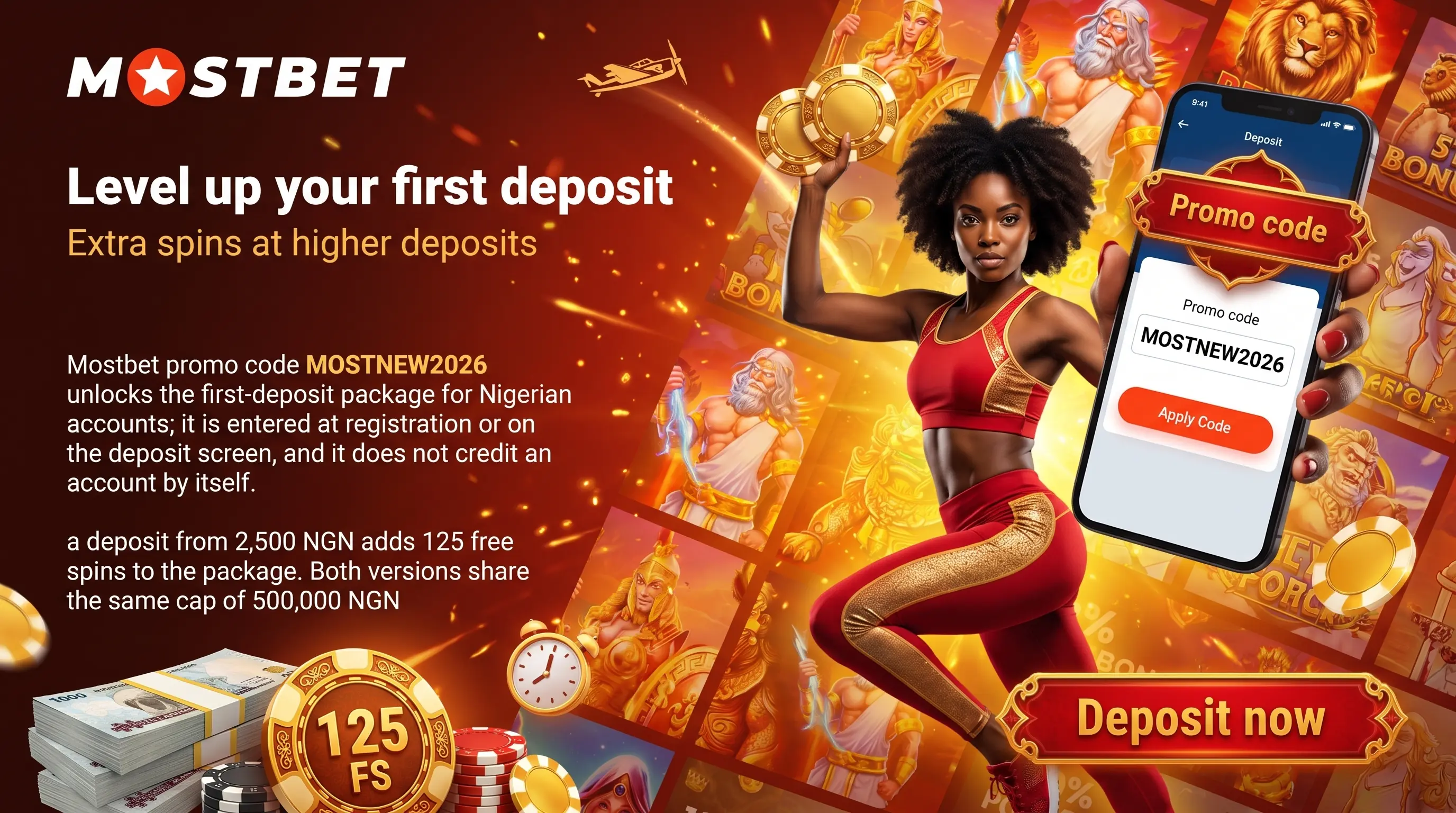 Mostbet promo code MOSTNEW2026 bonus terms for Nigeria