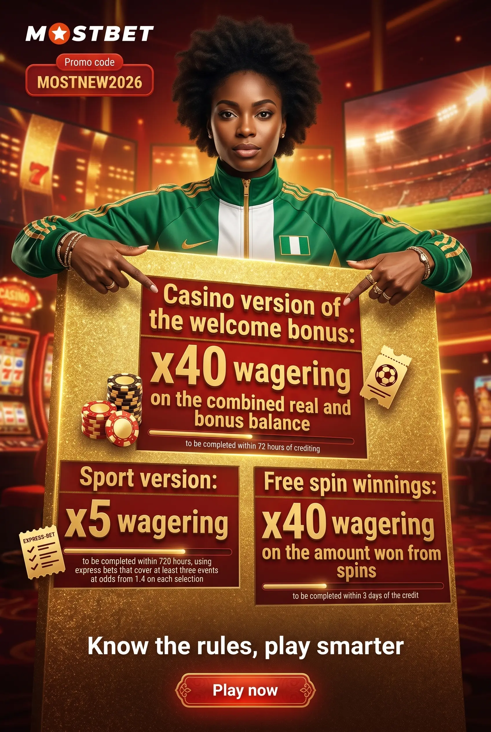 Wagering rules for casino sport and free spins