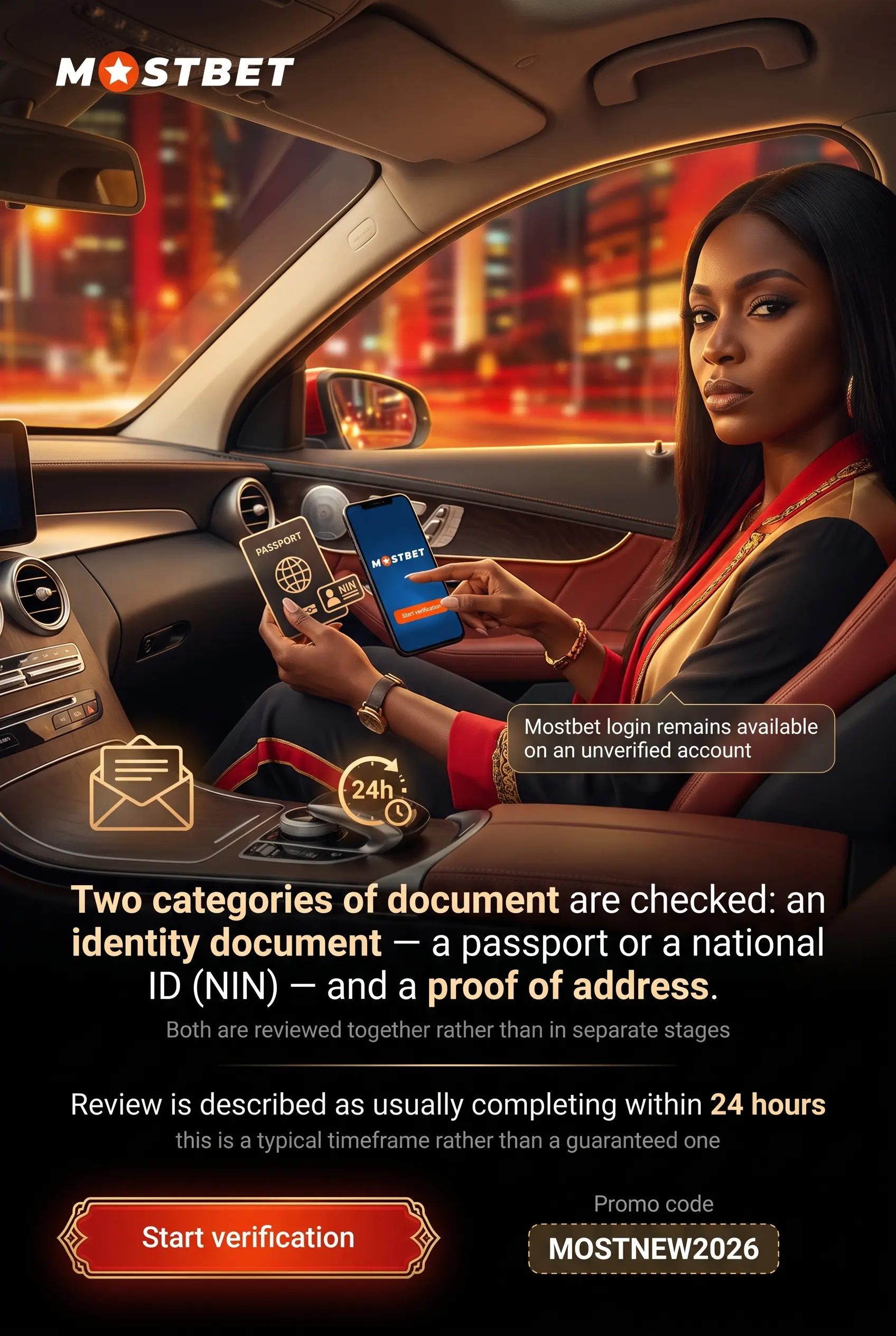 Document verification before the first payout
